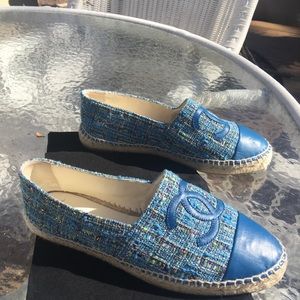 Chanel tweed/Lambskin Espadrilles